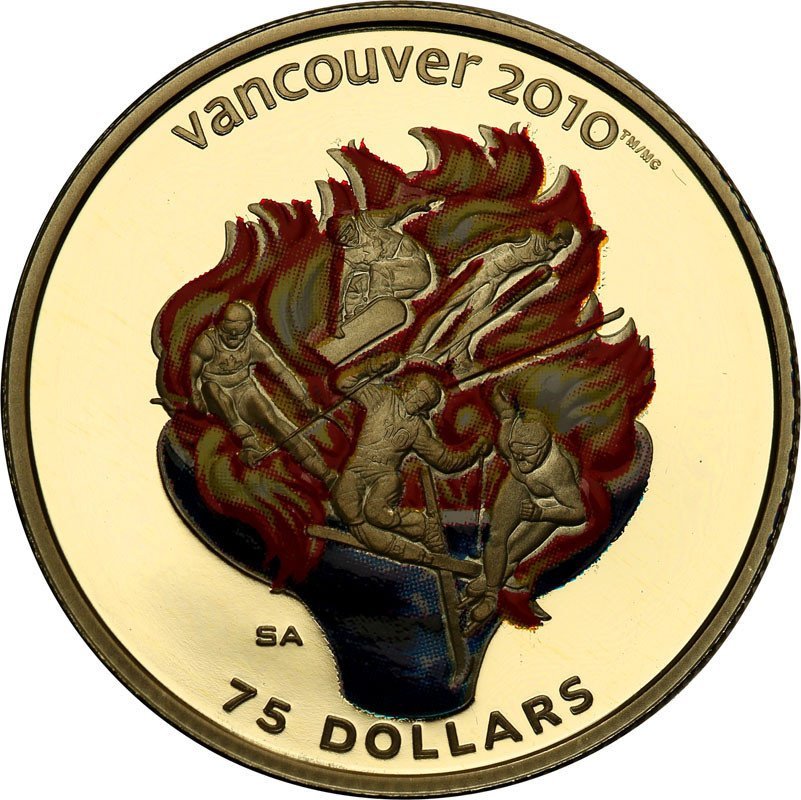 Kanada. 75 dolarów 2009 Oly Vancouver